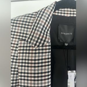 New Dynamite Plaid Blazer Set